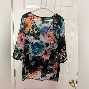 H & M semi sheer top, size 6